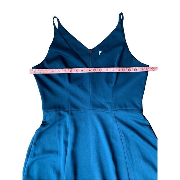 Dress The Population Iris Slit Crepe Gown In Peacock Blue/Teal size XL - Picture 12 of 13